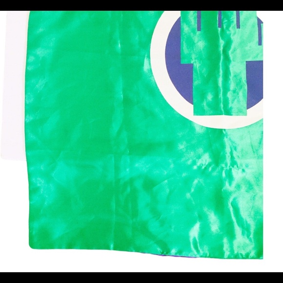 Hulk Theme Superhero Dress Up/Pretend Play Velcro Cape Green/Purple One Size - Picture 5 of 9